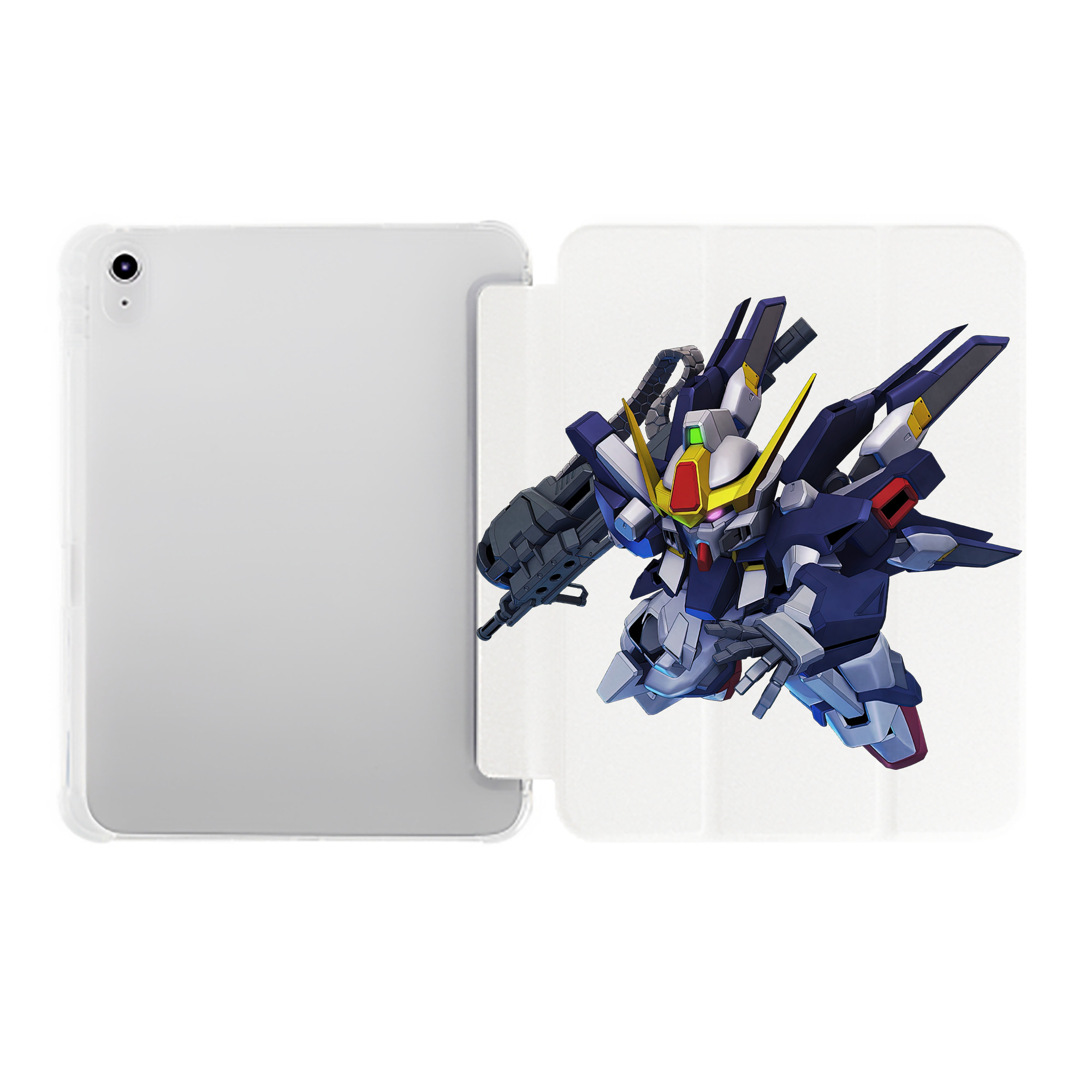 （画像用） 機動戦士ガンダム Mobile Suit Gundam IPad ケース ペン収納付き 三つ折りスタンド PUレザー×シリコン 対応機種9.5/10.5/10.9インチ